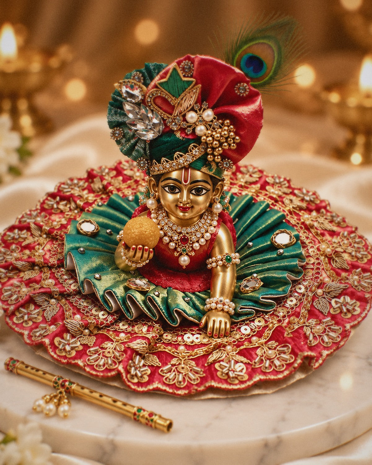 Laddu Gopal ji in the Vrindavan Utsav poshak